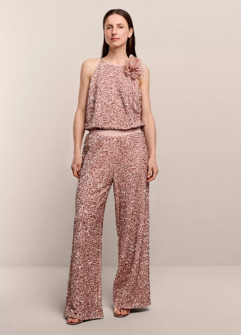 Women Summum Woman Sequin-Fabric Long Trousers